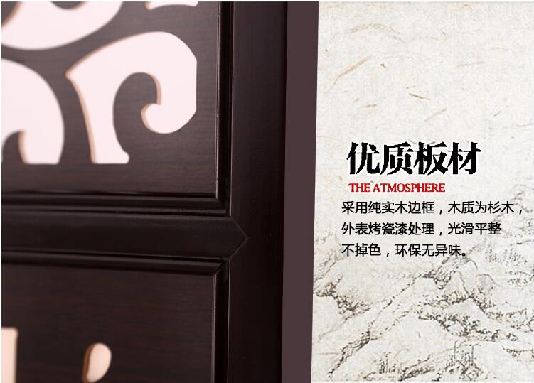 實木鏤空雕刻折疊屏風(fēng)