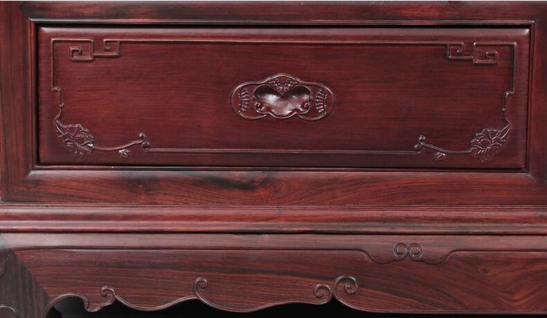 大紅酸枝富貴牡丹博古架