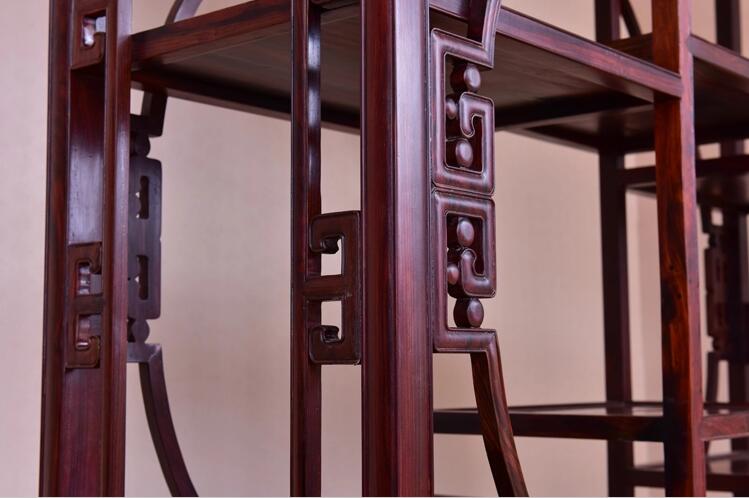 全實木中式大紅酸枝博古架