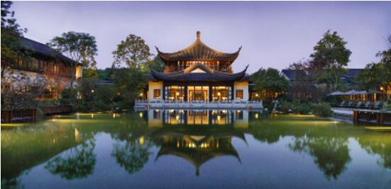 杭州西子湖四季酒店亭臺樓閣設(shè)計