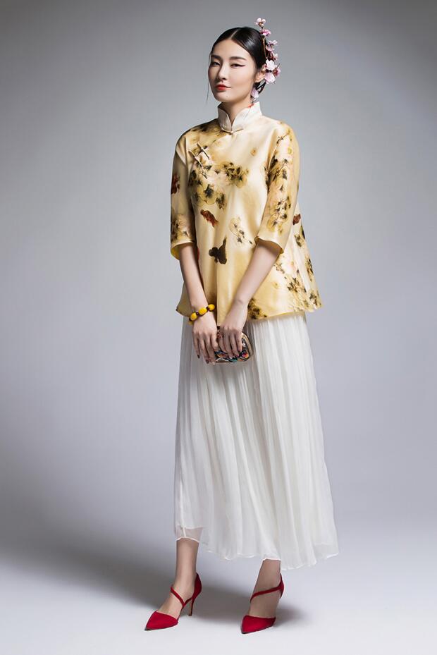 家佳樂(lè)文學(xué)復(fù)古真絲歐根緞?dòng)』ǜ牧继蒲b