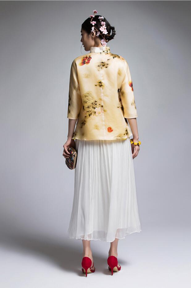 家佳樂(lè)文學(xué)復(fù)古真絲歐根緞?dòng)』ǜ牧继蒲b