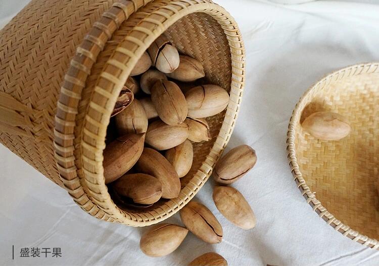 家佳樂文學(xué)手工編織收納篚簍竹編