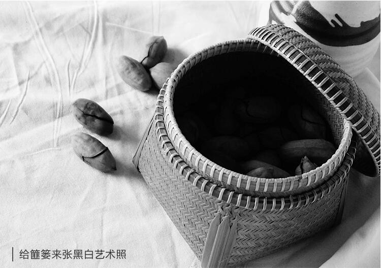 家佳樂文學(xué)手工編織收納篚簍竹編