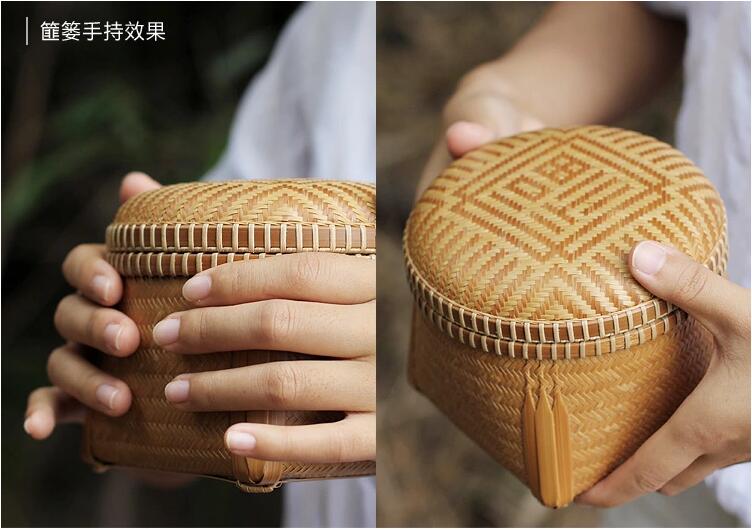 家佳樂文學(xué)手工編織收納篚簍竹編