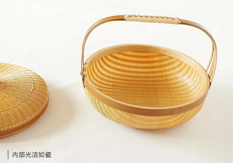 竹編制品家佳樂文學(xué)茶點(diǎn)收納簞籃