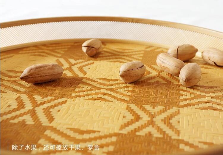 家佳樂文學(xué)家用竹編茶點收納托盤