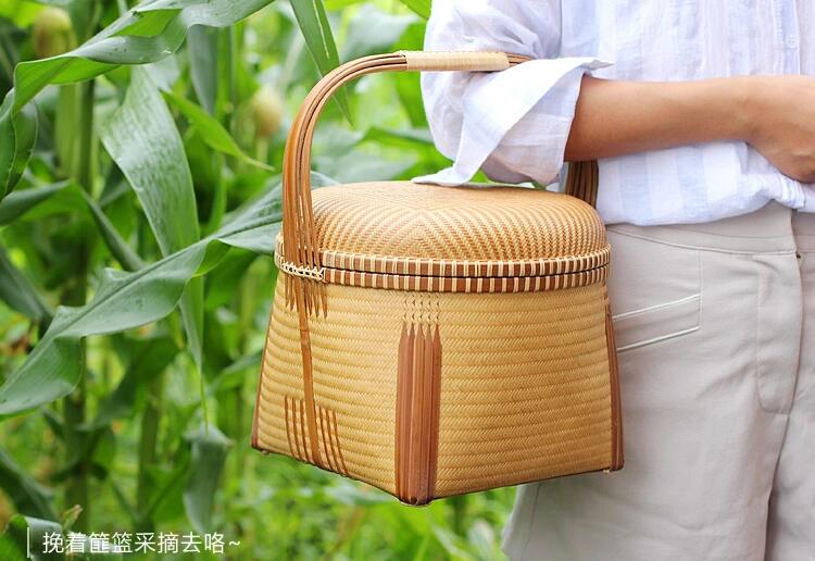 家佳樂文學(xué)竹編收藏品手工竹籃