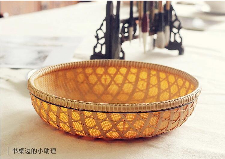 家佳樂文學家用竹編零食收納竹匾