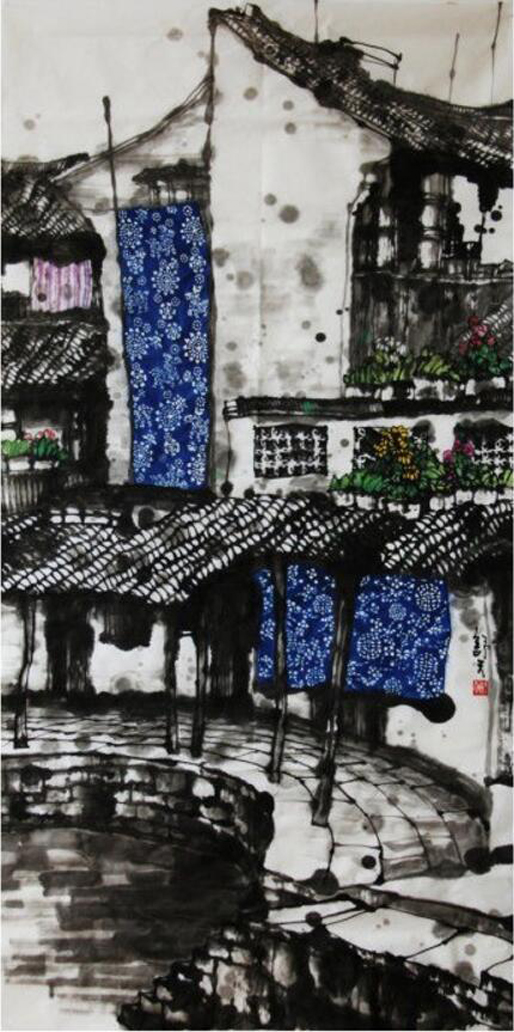 水鄉(xiāng)藍(lán)印花布|曹舒天