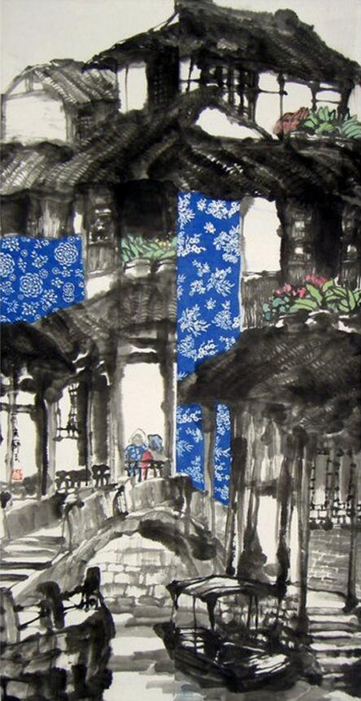 水鄉(xiāng)藍(lán)印花布|曹舒天