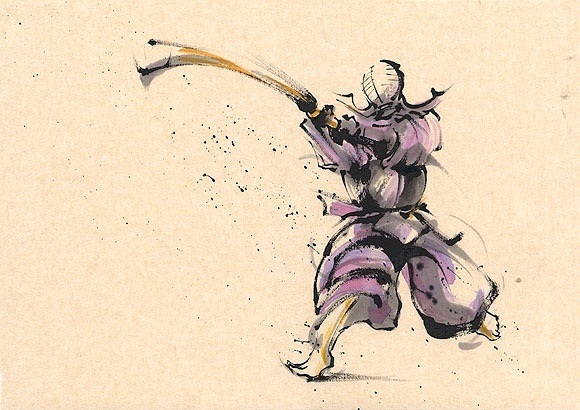 日本勝亦勇水墨功夫中華武術(shù)插畫(一)