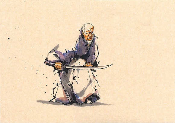 日本勝亦勇水墨功夫中華武術(shù)插畫(一)