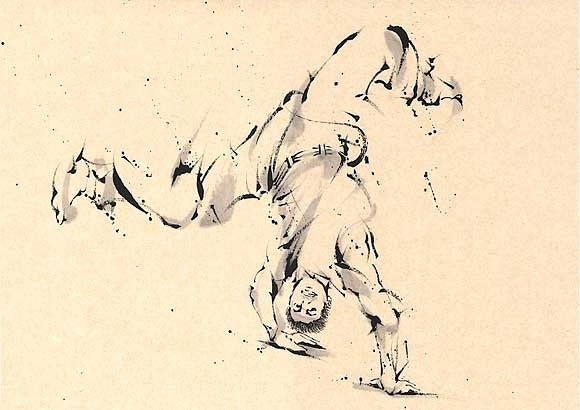 日本勝亦勇水墨功夫中華武術(shù)插畫(huà)(八)