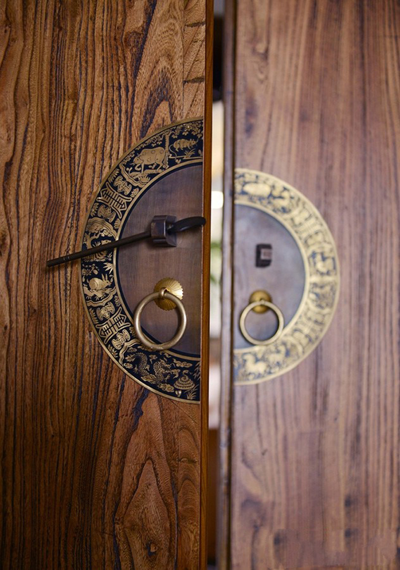 中式風(fēng)格實木大門，老北京的懷舊感