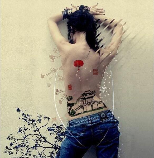 家佳樂(lè)文學(xué)人體彩繪 彩繪圖片