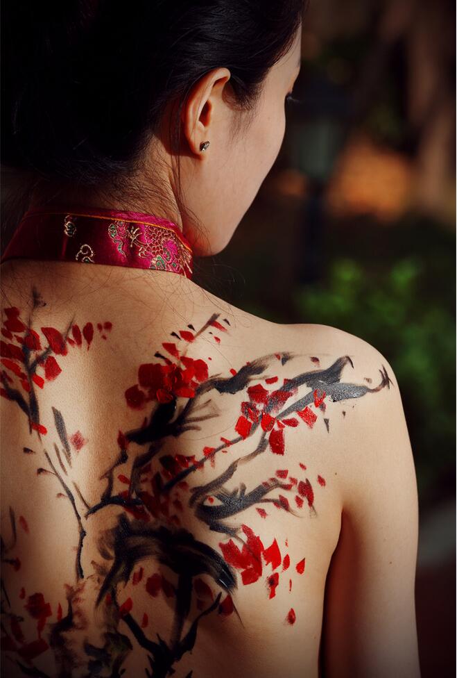 國風(fēng)人體彩繪 彩繪藝術(shù)