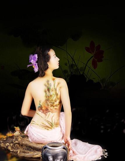 國風(fēng)人體彩繪 彩繪藝術(shù)