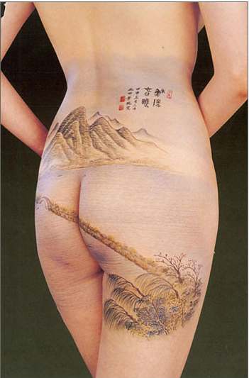 人體彩繪藝術(shù)，家佳樂文學(xué)彩繪