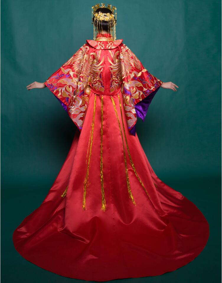 中式復古龍鳳褂喜服中式禮服圖片