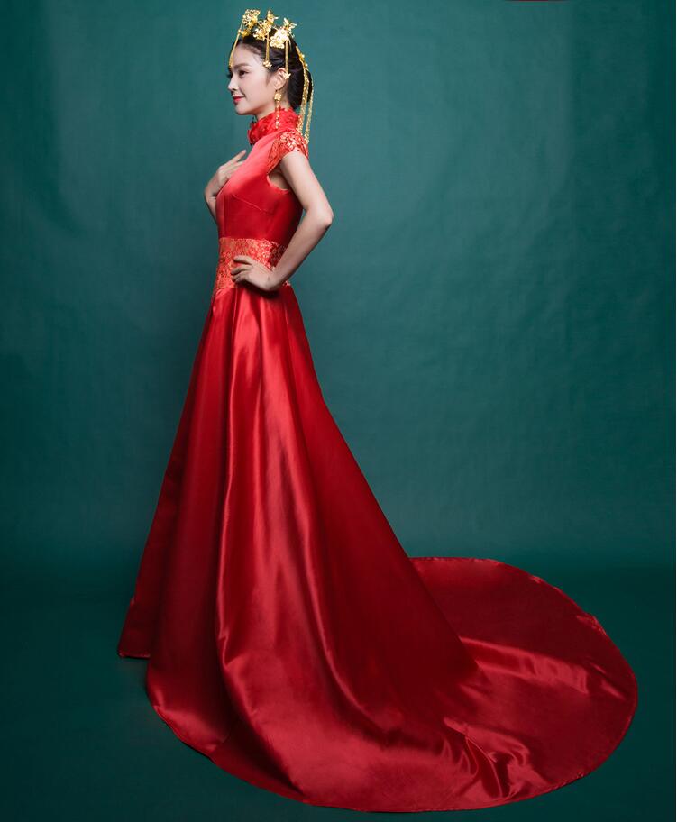 中式復古龍鳳褂喜服中式禮服圖片