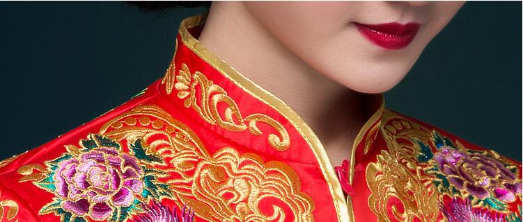 家佳樂文學(xué)刺繡錦緞復(fù)古嫁衣中式禮服