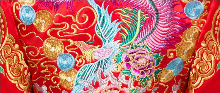 家佳樂文學(xué)刺繡錦緞復(fù)古嫁衣中式禮服