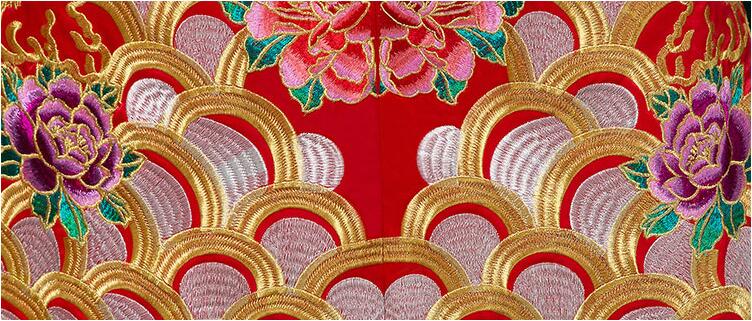 家佳樂文學(xué)刺繡錦緞復(fù)古嫁衣中式禮服