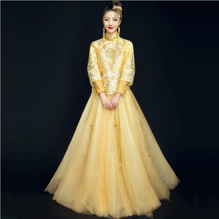 家佳樂文學刺繡嫁衣中式禮服圖片