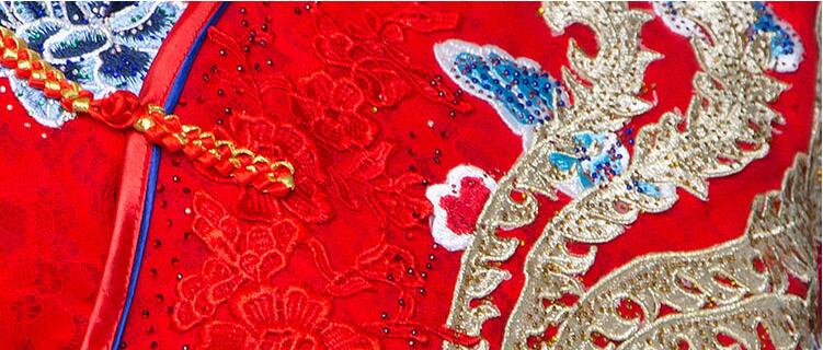 家佳樂文學刺繡中式婚紗中式禮服圖片