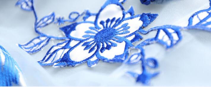 家佳樂文學(xué)青花瓷魚尾旗袍中式禮服