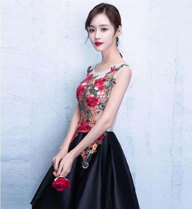 復(fù)古家佳樂文學(xué)蕾絲綁帶中式禮服