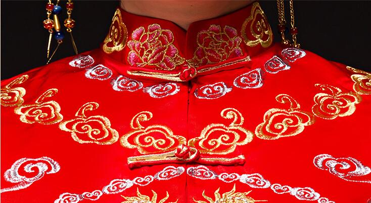 家佳樂文學(xué)刺繡龍鳳褂新娘中式禮服