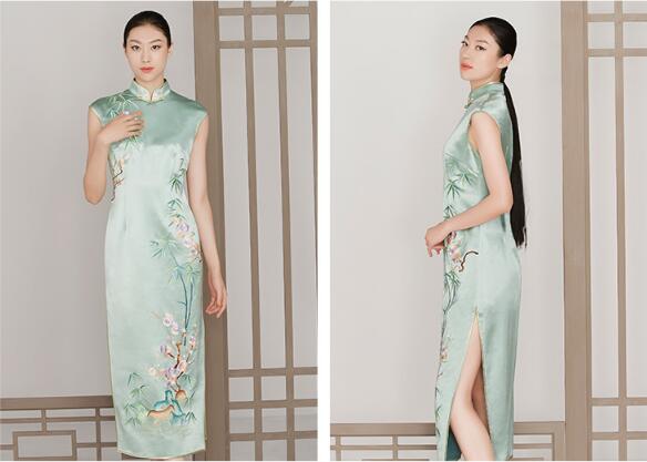 家佳樂文學(xué)刺繡梅花宴會禮服中式禮服