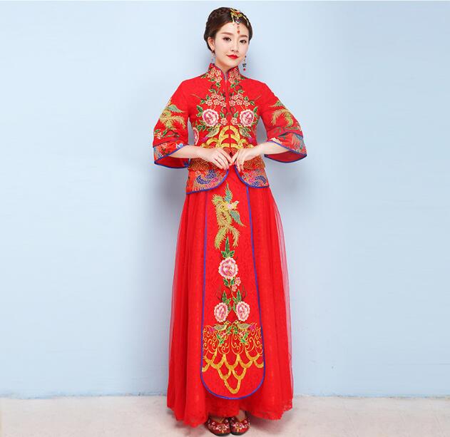 夏季復古秀禾服中式婚禮禮服