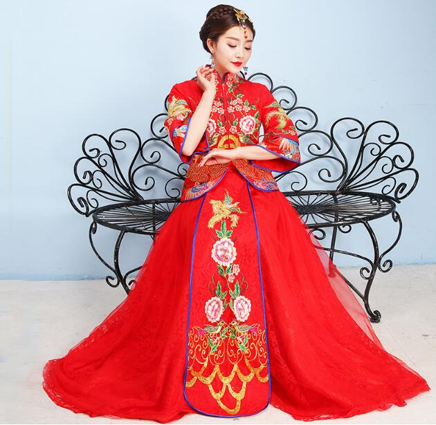 夏季復古秀禾服中式婚禮禮服