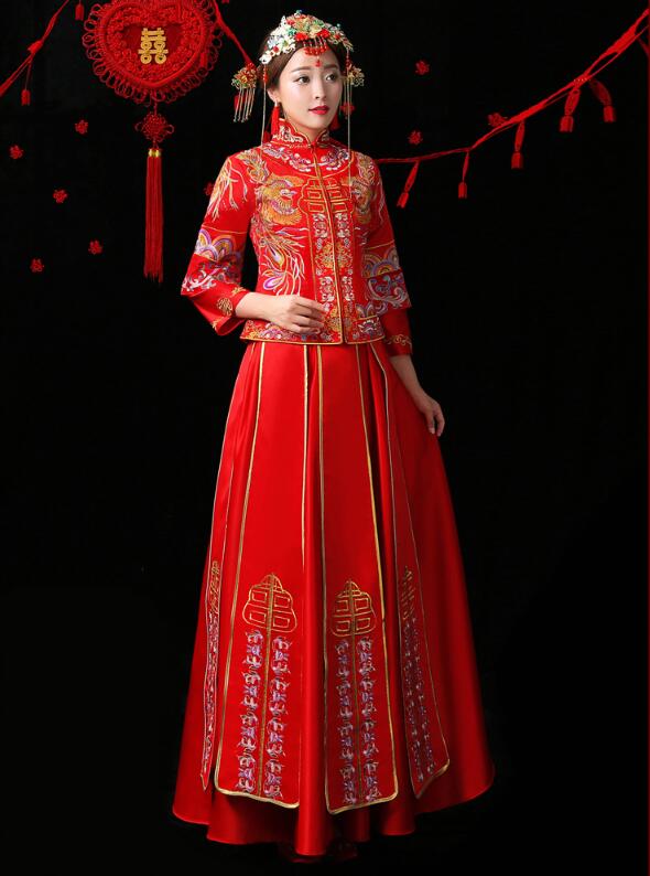 家佳樂文學(xué)秀禾服嫁衣中式婚禮禮服