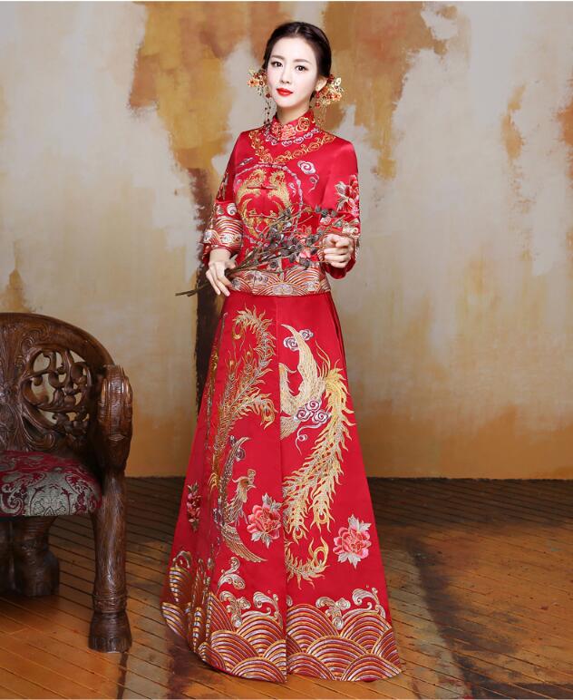 家佳樂(lè)文學(xué)蘇繡秀禾服嫁衣中式婚禮禮服