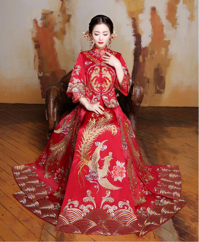 家佳樂(lè)文學(xué)蘇繡秀禾服嫁衣中式婚禮禮服