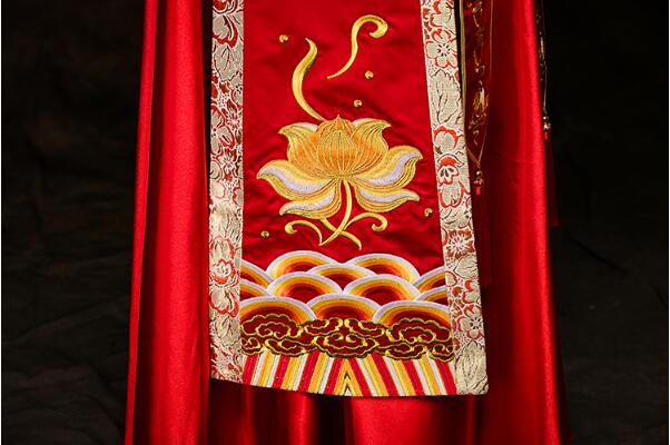 家佳樂(lè)文學(xué)繡花喜字新娘禮服中式婚禮禮服