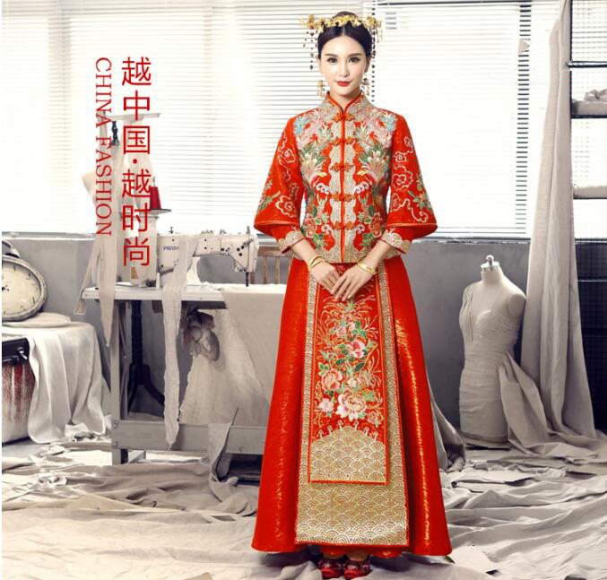 家佳樂文學(xué)秀禾服新娘禮服中式婚禮禮服圖片