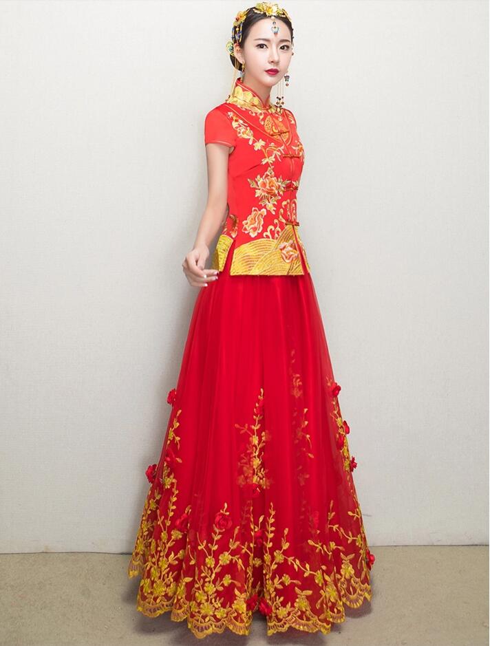 家佳樂文學新娘禮服中式婚禮禮服圖片