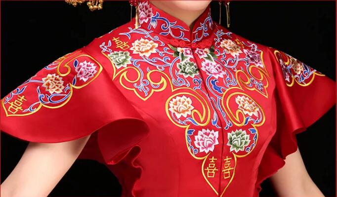 家佳樂文學(xué)新娘禮服中式婚禮禮服