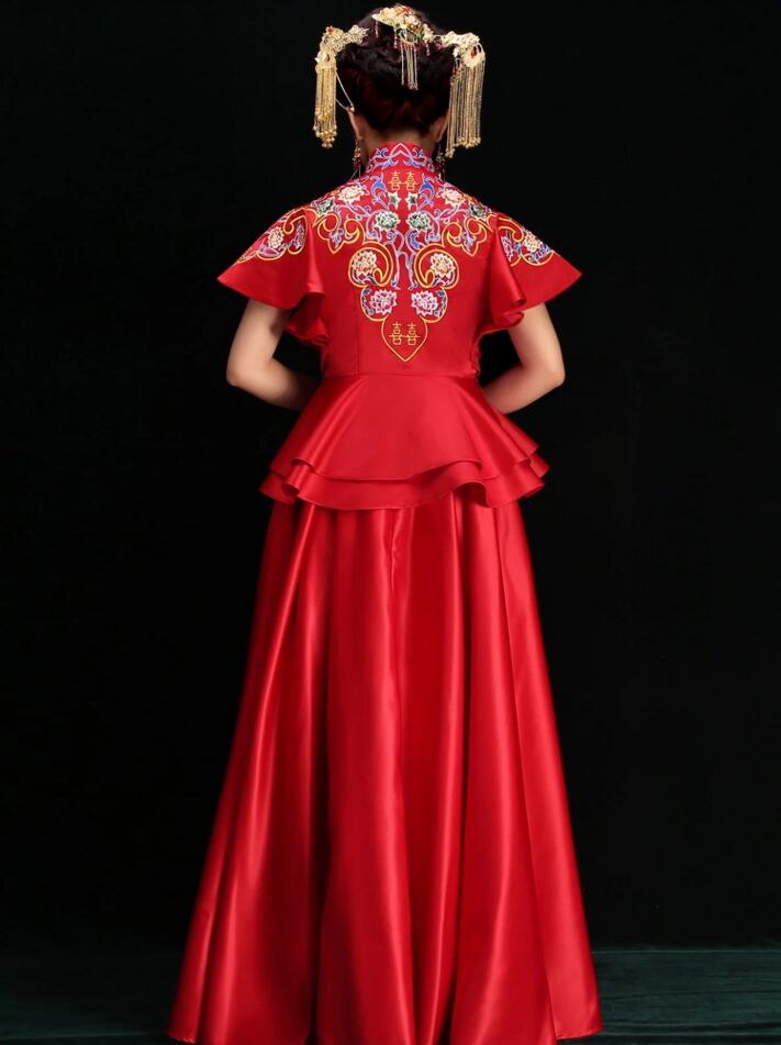 家佳樂文學(xué)新娘禮服中式婚禮禮服