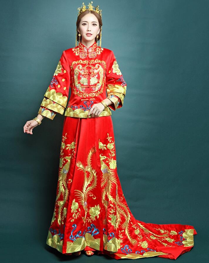 家佳樂文學龍鳳褂中式禮服圖片