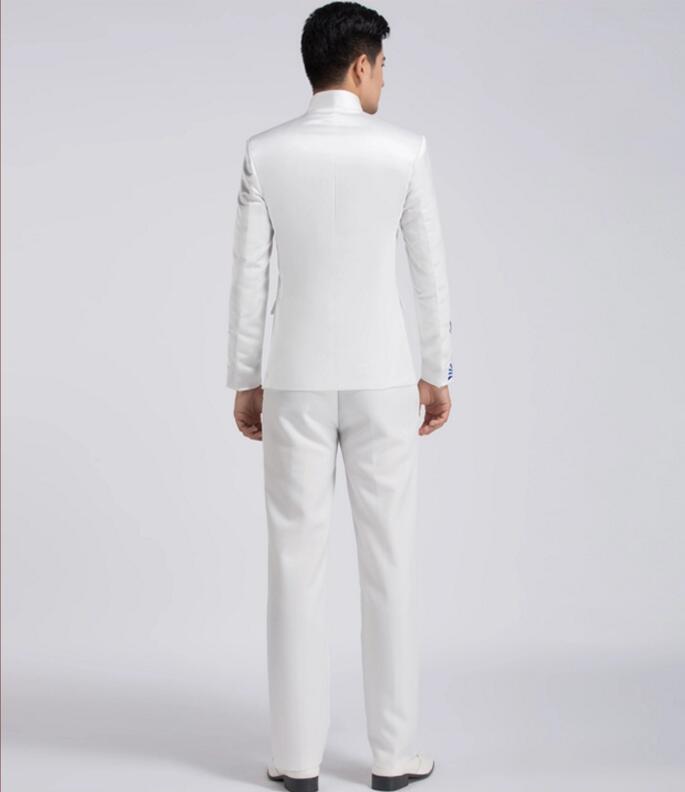 立領刺繡中山裝圖片