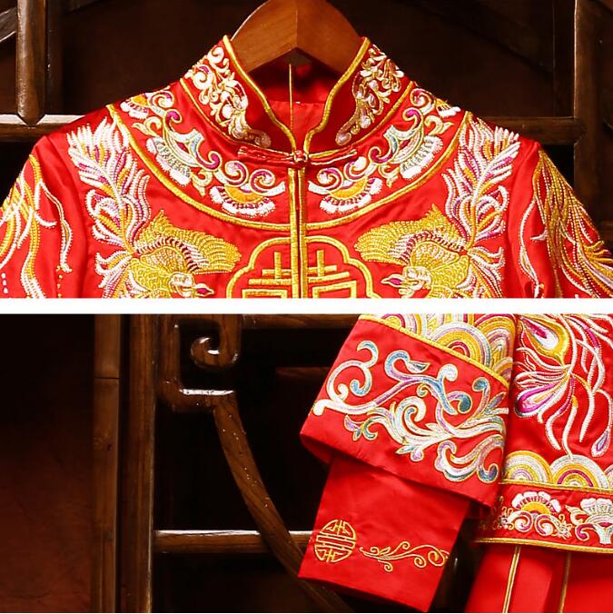 家佳樂(lè)文學(xué)秀禾服刺繡裙褂中式禮服