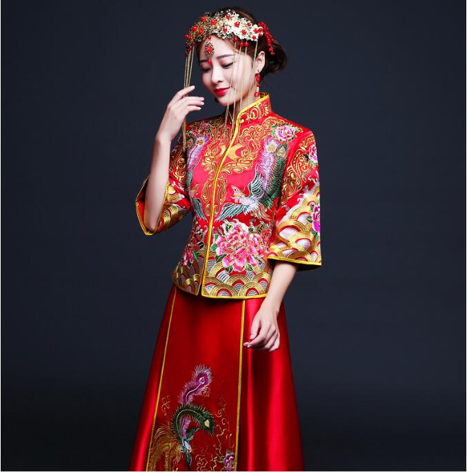 家佳樂(lè)文學(xué)刺繡秀禾服中式禮服