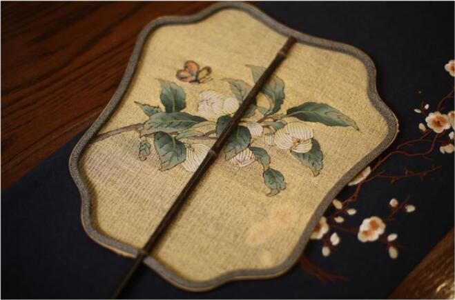 家佳樂文學(xué)紫竹緙絲團(tuán)扇圖片