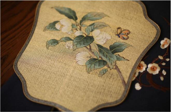 家佳樂文學(xué)紫竹緙絲團(tuán)扇圖片